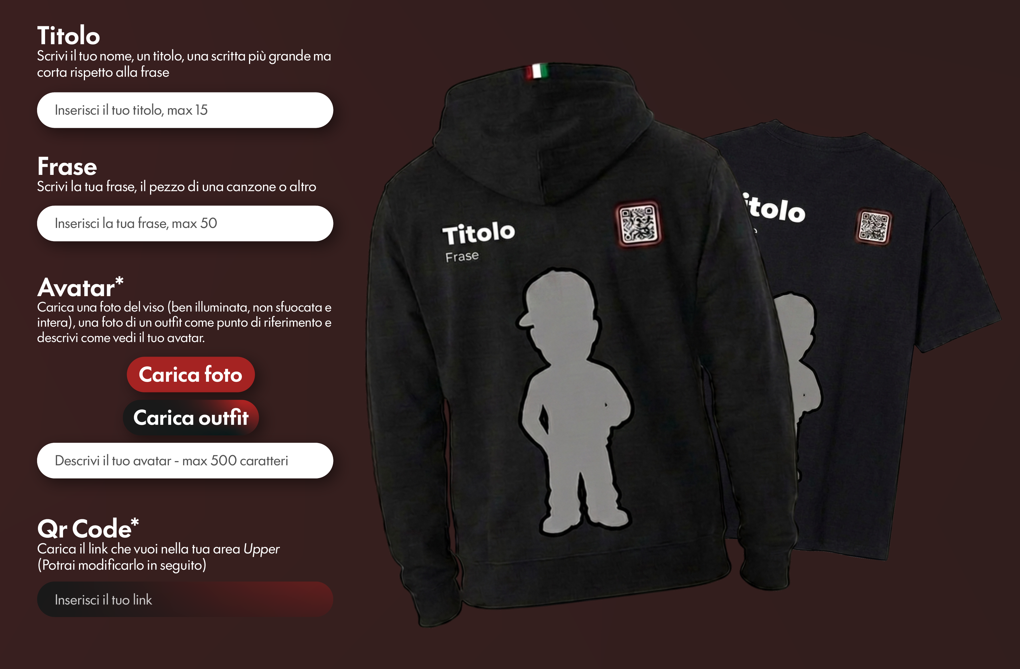 Form e felpe nere